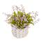 11" Lily-Of-The-Valley Flowers In White Basket